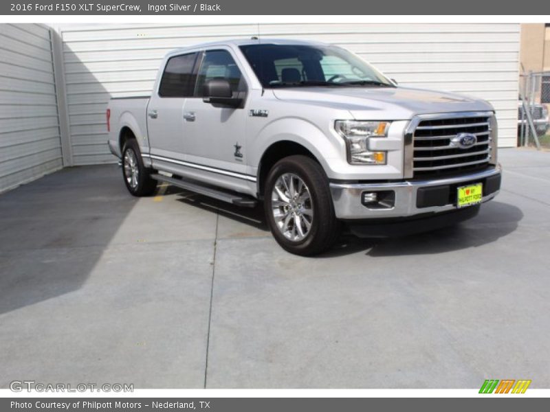 Ingot Silver / Black 2016 Ford F150 XLT SuperCrew