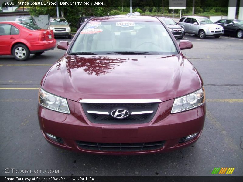Dark Cherry Red / Beige 2008 Hyundai Sonata Limited