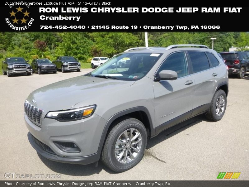 Sting-Gray / Black 2019 Jeep Cherokee Latitude Plus 4x4