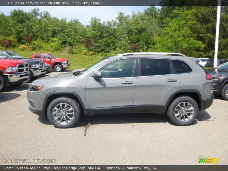 Sting-Gray / Black 2019 Jeep Cherokee Latitude Plus 4x4