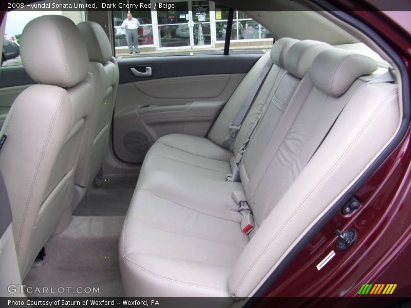 Dark Cherry Red / Beige 2008 Hyundai Sonata Limited