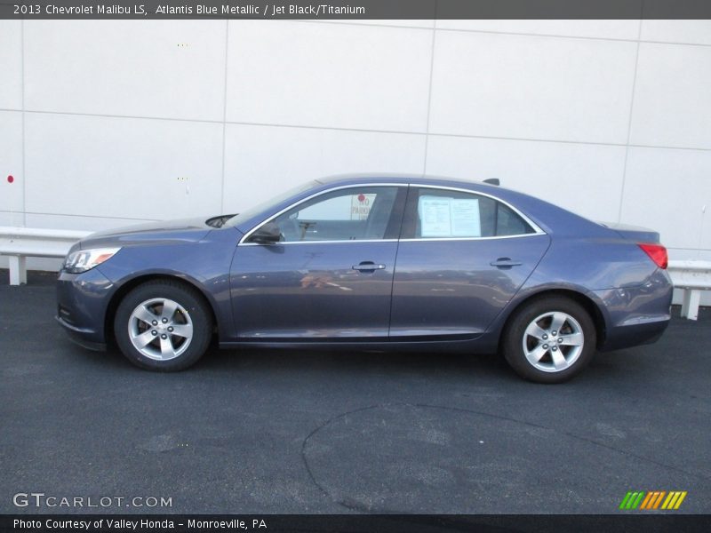 Atlantis Blue Metallic / Jet Black/Titanium 2013 Chevrolet Malibu LS