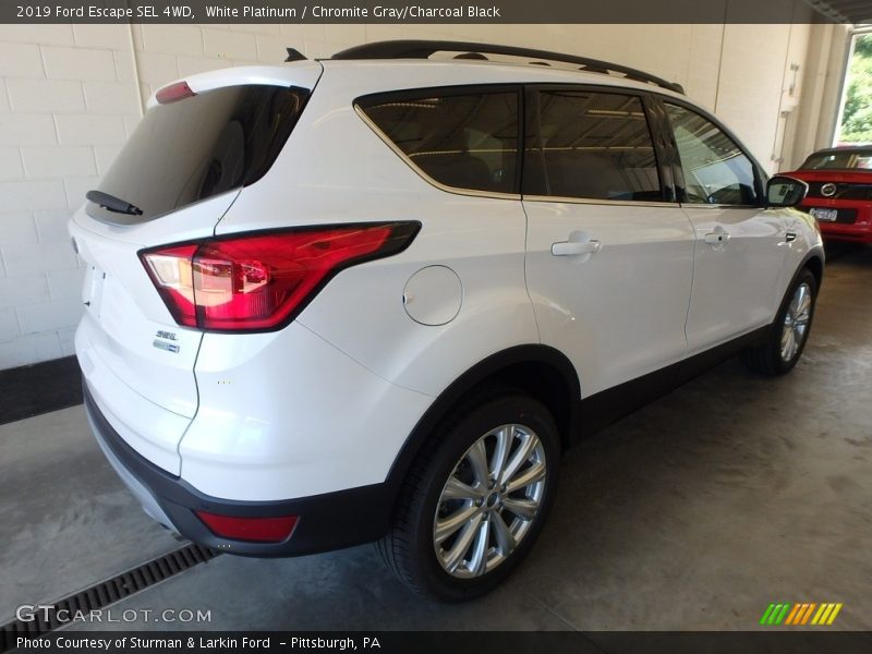 White Platinum / Chromite Gray/Charcoal Black 2019 Ford Escape SEL 4WD