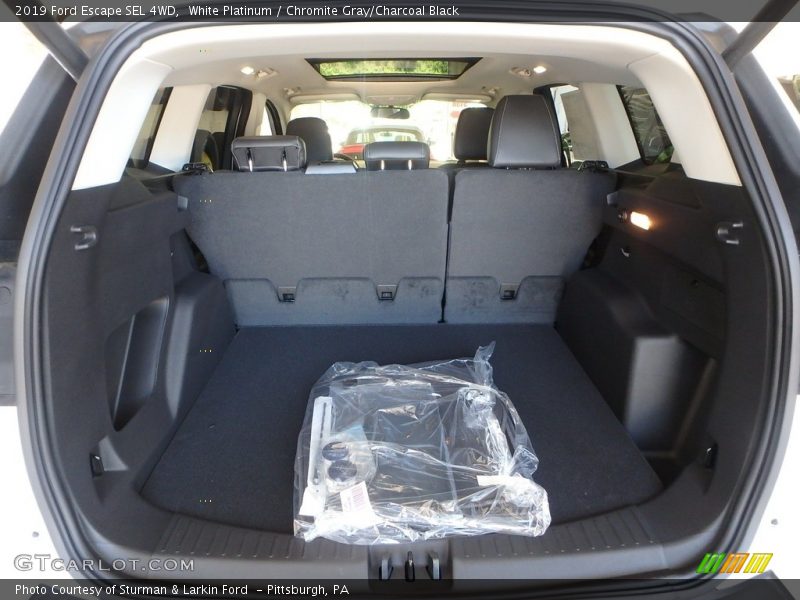 White Platinum / Chromite Gray/Charcoal Black 2019 Ford Escape SEL 4WD