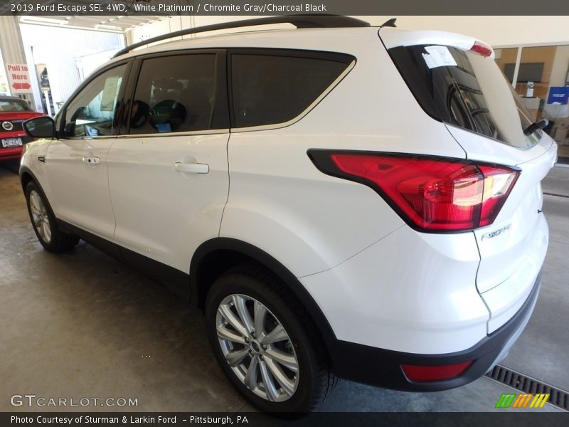 White Platinum / Chromite Gray/Charcoal Black 2019 Ford Escape SEL 4WD