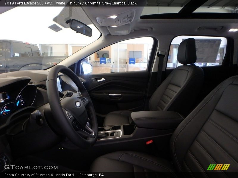 White Platinum / Chromite Gray/Charcoal Black 2019 Ford Escape SEL 4WD