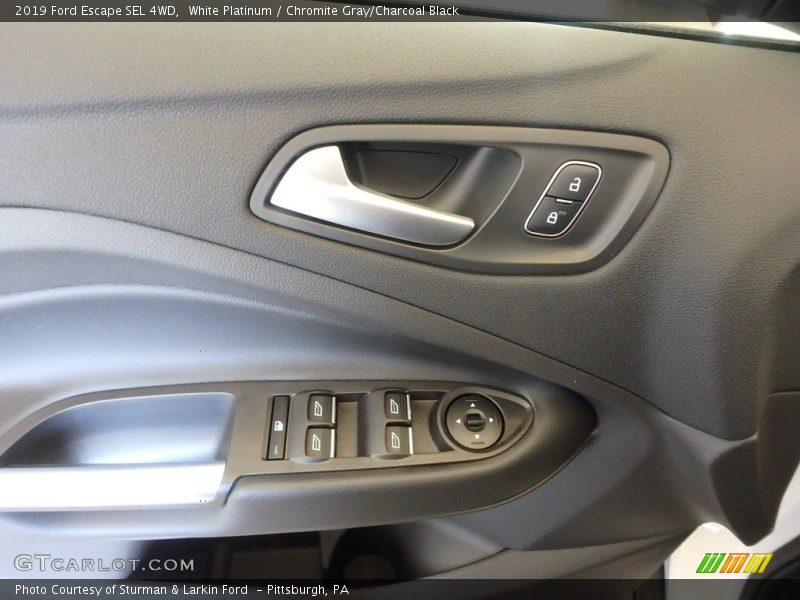 White Platinum / Chromite Gray/Charcoal Black 2019 Ford Escape SEL 4WD