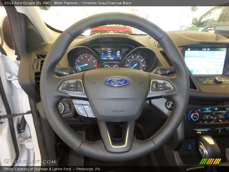 White Platinum / Chromite Gray/Charcoal Black 2019 Ford Escape SEL 4WD