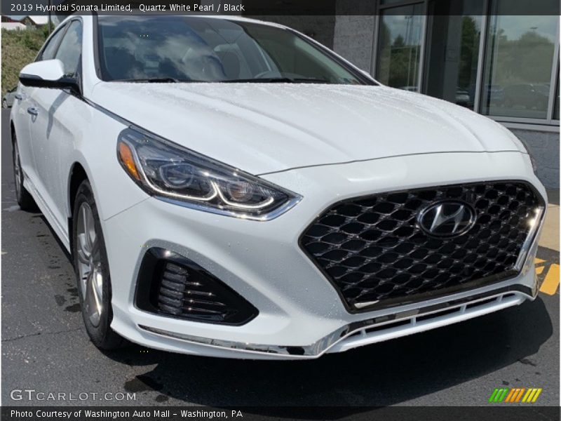 Quartz White Pearl / Black 2019 Hyundai Sonata Limited