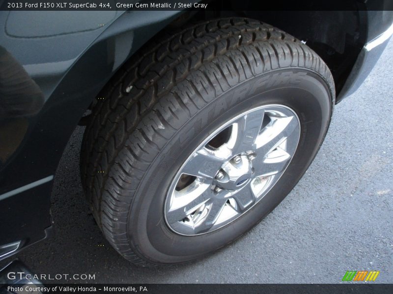 Green Gem Metallic / Steel Gray 2013 Ford F150 XLT SuperCab 4x4
