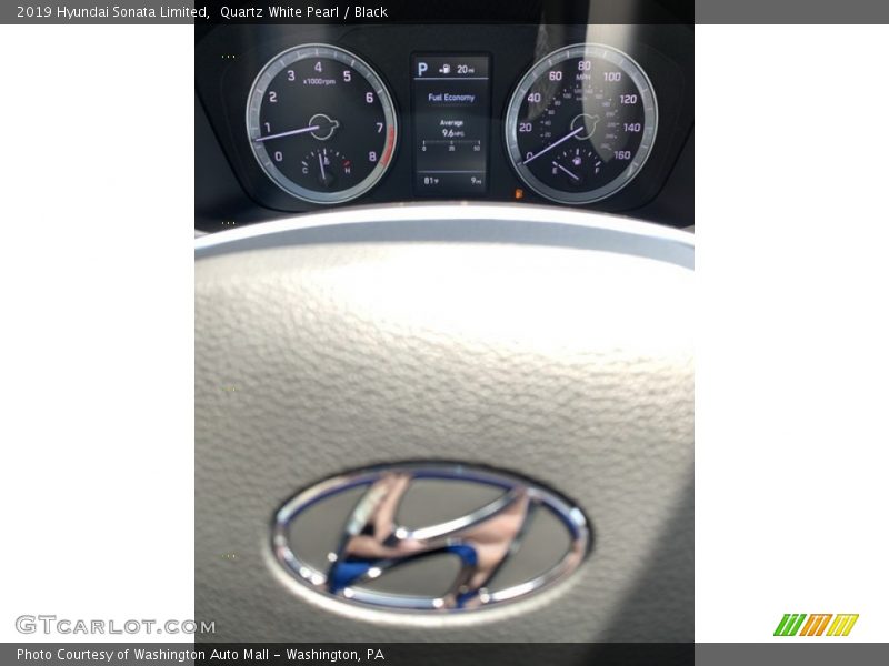 Quartz White Pearl / Black 2019 Hyundai Sonata Limited