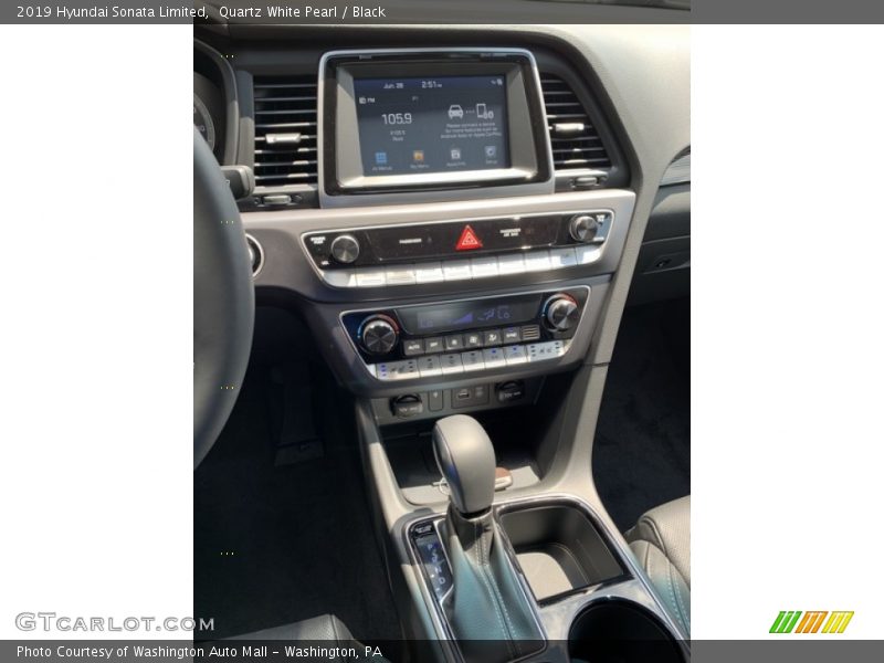 Quartz White Pearl / Black 2019 Hyundai Sonata Limited