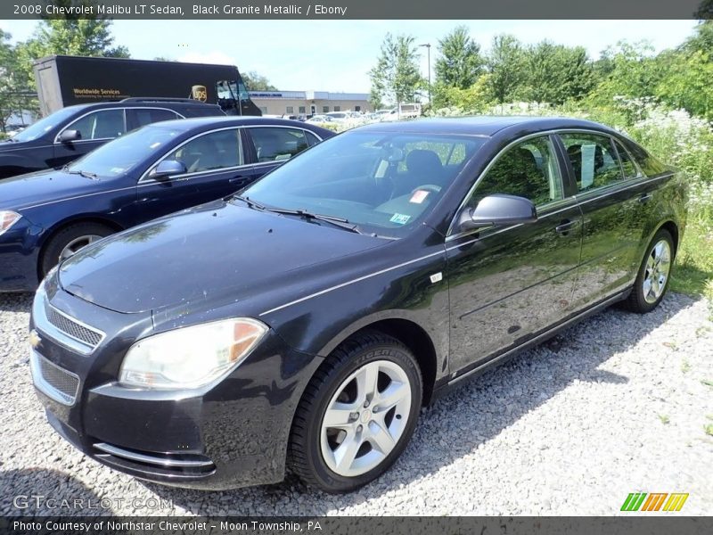 Black Granite Metallic / Ebony 2008 Chevrolet Malibu LT Sedan