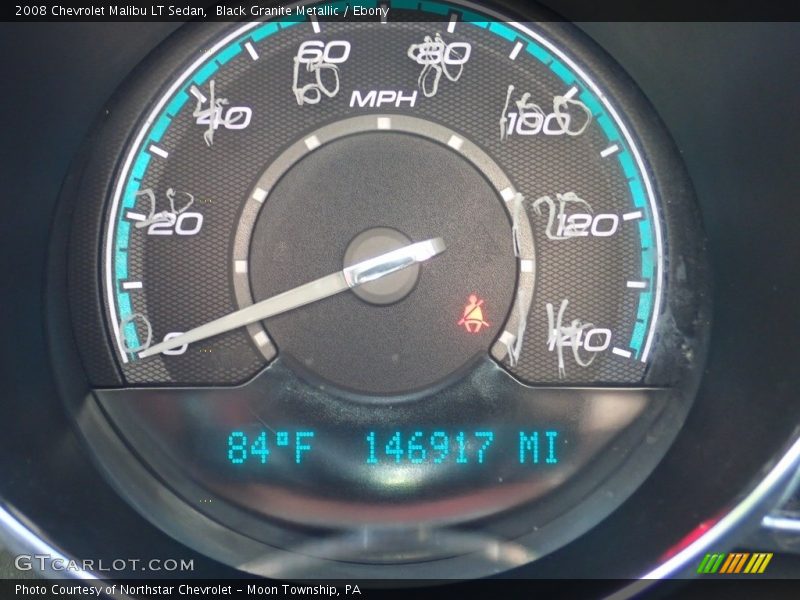 Black Granite Metallic / Ebony 2008 Chevrolet Malibu LT Sedan