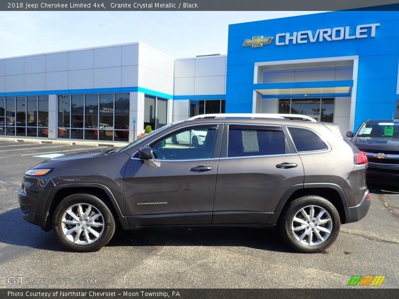 Granite Crystal Metallic / Black 2018 Jeep Cherokee Limited 4x4