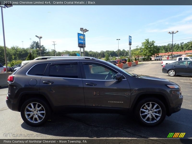 Granite Crystal Metallic / Black 2018 Jeep Cherokee Limited 4x4