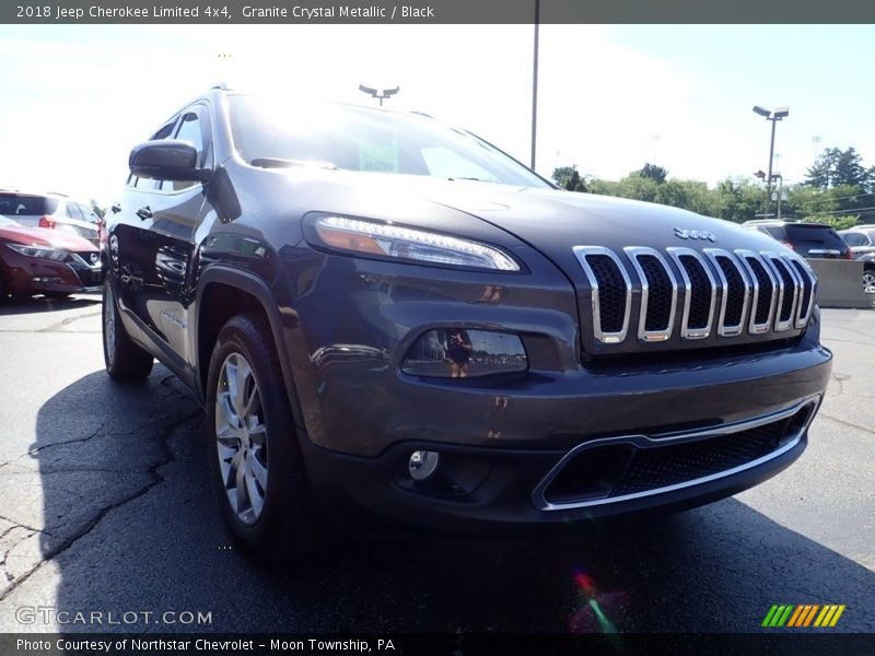 Granite Crystal Metallic / Black 2018 Jeep Cherokee Limited 4x4