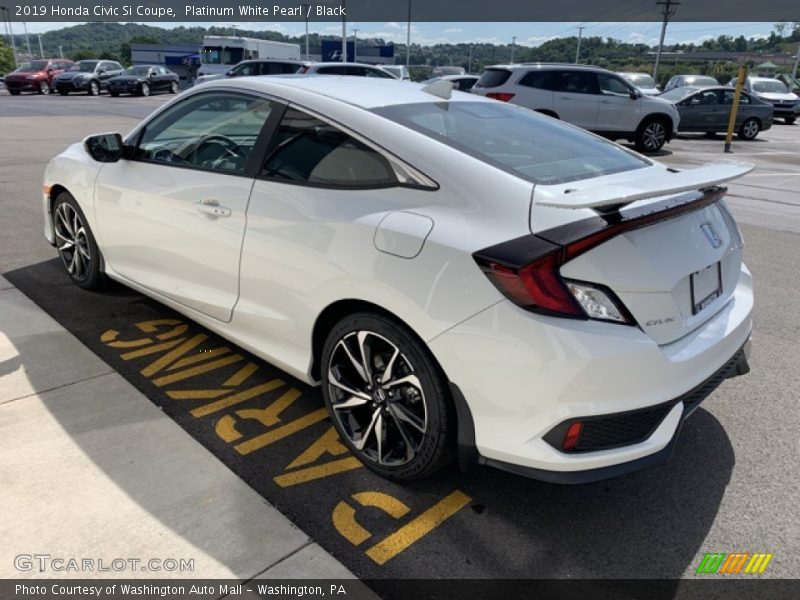 Platinum White Pearl / Black 2019 Honda Civic Si Coupe