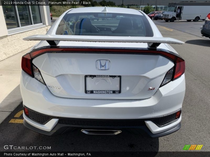 Platinum White Pearl / Black 2019 Honda Civic Si Coupe