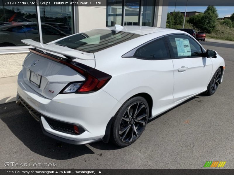 Platinum White Pearl / Black 2019 Honda Civic Si Coupe