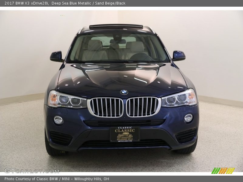 Deep Sea Blue Metallic / Sand Beige/Black 2017 BMW X3 xDrive28i