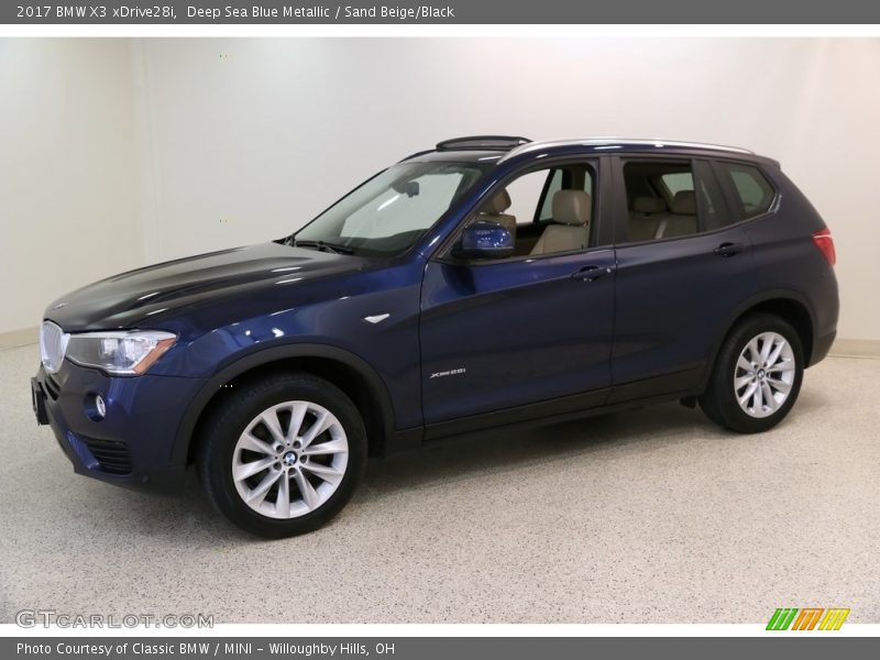 Deep Sea Blue Metallic / Sand Beige/Black 2017 BMW X3 xDrive28i