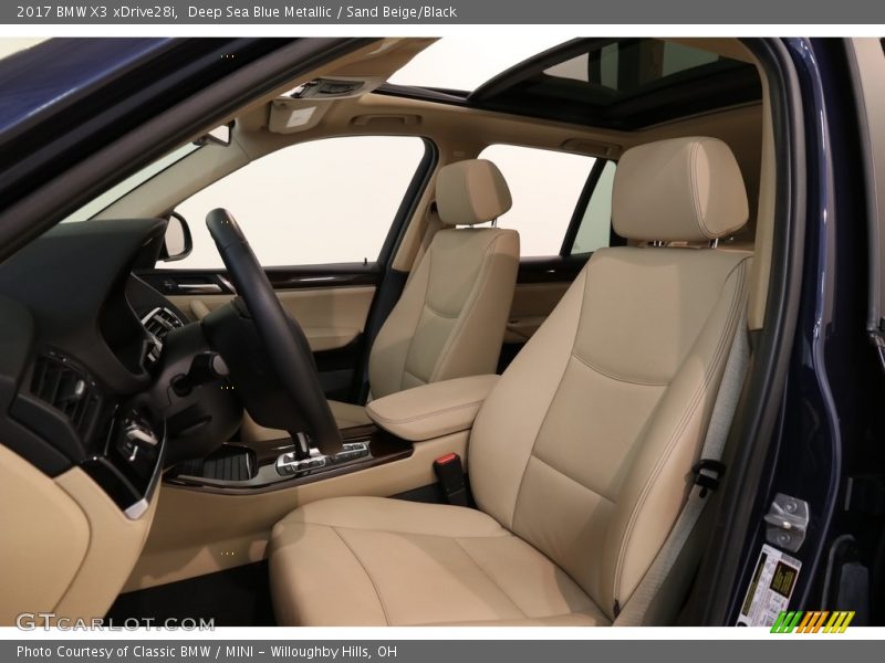 Deep Sea Blue Metallic / Sand Beige/Black 2017 BMW X3 xDrive28i