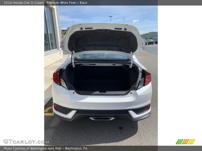 Platinum White Pearl / Black 2019 Honda Civic Si Coupe
