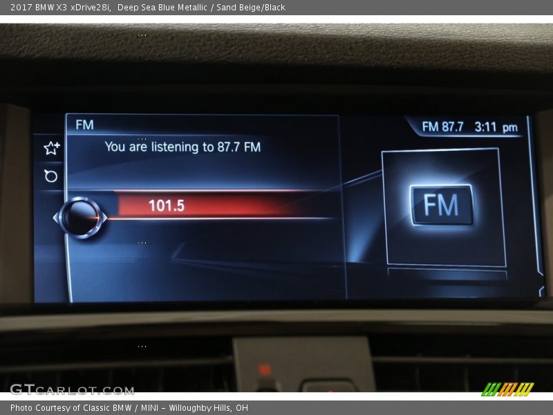 Deep Sea Blue Metallic / Sand Beige/Black 2017 BMW X3 xDrive28i