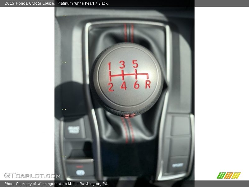 Platinum White Pearl / Black 2019 Honda Civic Si Coupe