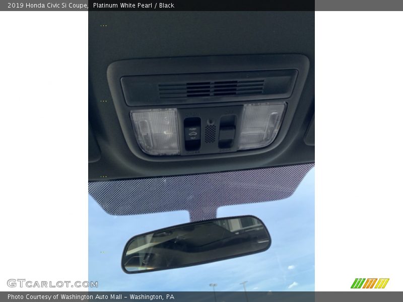 Platinum White Pearl / Black 2019 Honda Civic Si Coupe