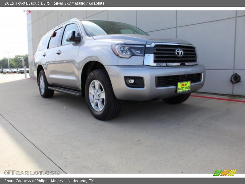 Silver Sky Metallic / Graphite 2019 Toyota Sequoia SR5