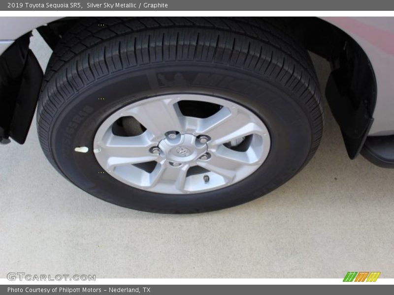 Silver Sky Metallic / Graphite 2019 Toyota Sequoia SR5