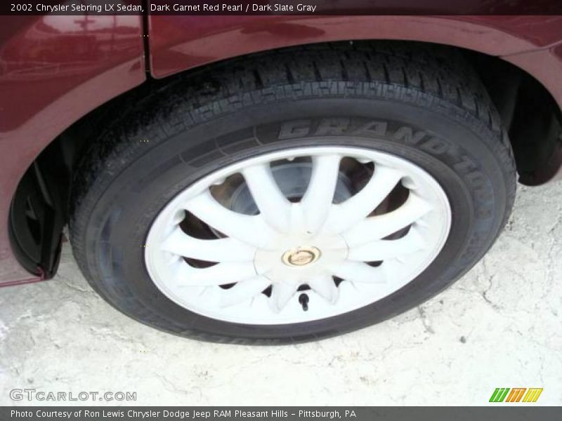 Dark Garnet Red Pearl / Dark Slate Gray 2002 Chrysler Sebring LX Sedan