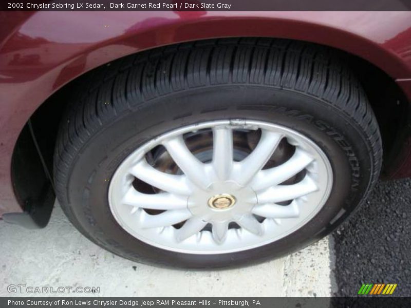 Dark Garnet Red Pearl / Dark Slate Gray 2002 Chrysler Sebring LX Sedan