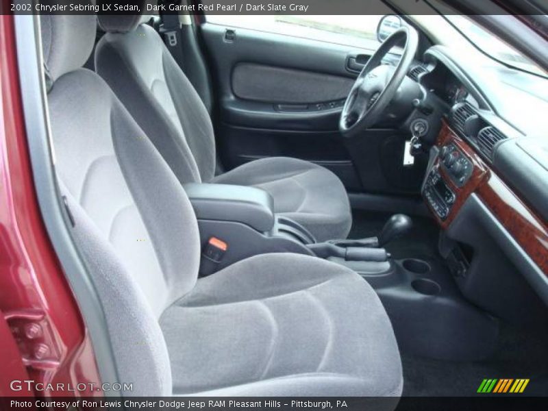 Dark Garnet Red Pearl / Dark Slate Gray 2002 Chrysler Sebring LX Sedan