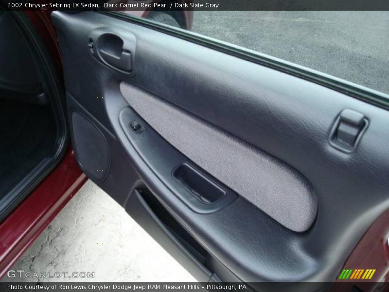 Dark Garnet Red Pearl / Dark Slate Gray 2002 Chrysler Sebring LX Sedan