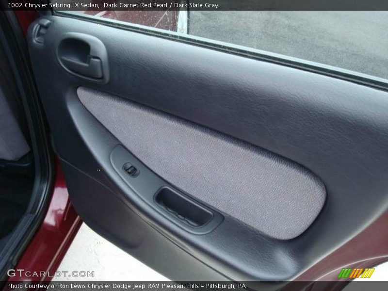 Dark Garnet Red Pearl / Dark Slate Gray 2002 Chrysler Sebring LX Sedan