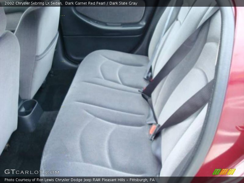 Dark Garnet Red Pearl / Dark Slate Gray 2002 Chrysler Sebring LX Sedan