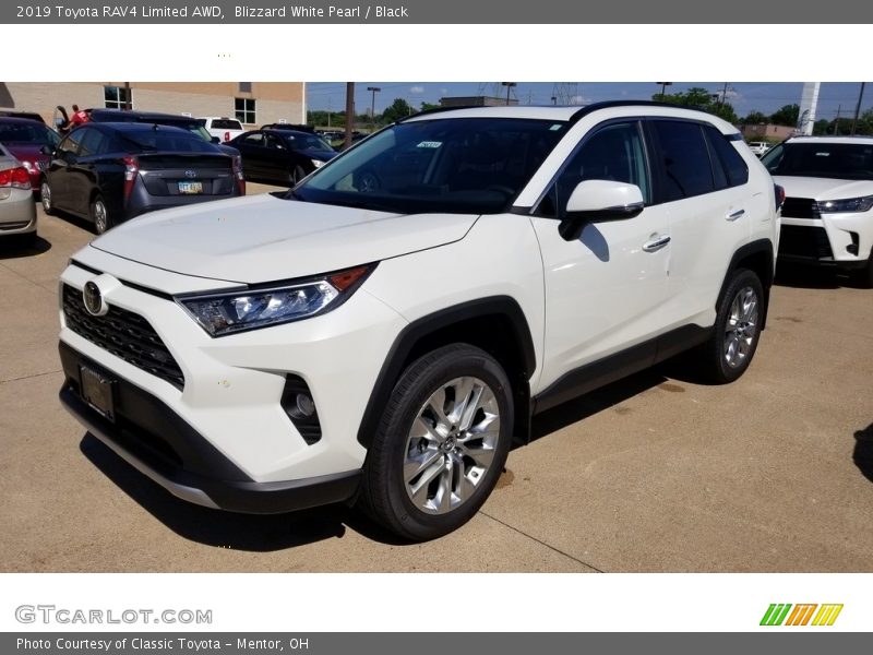 Blizzard White Pearl / Black 2019 Toyota RAV4 Limited AWD