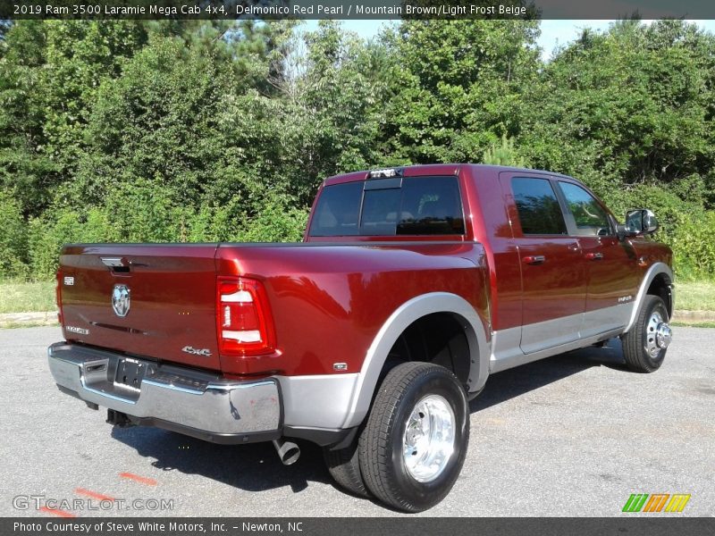 Delmonico Red Pearl / Mountain Brown/Light Frost Beige 2019 Ram 3500 Laramie Mega Cab 4x4