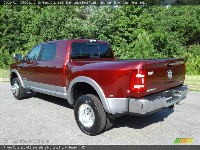 Delmonico Red Pearl / Mountain Brown/Light Frost Beige 2019 Ram 3500 Laramie Mega Cab 4x4
