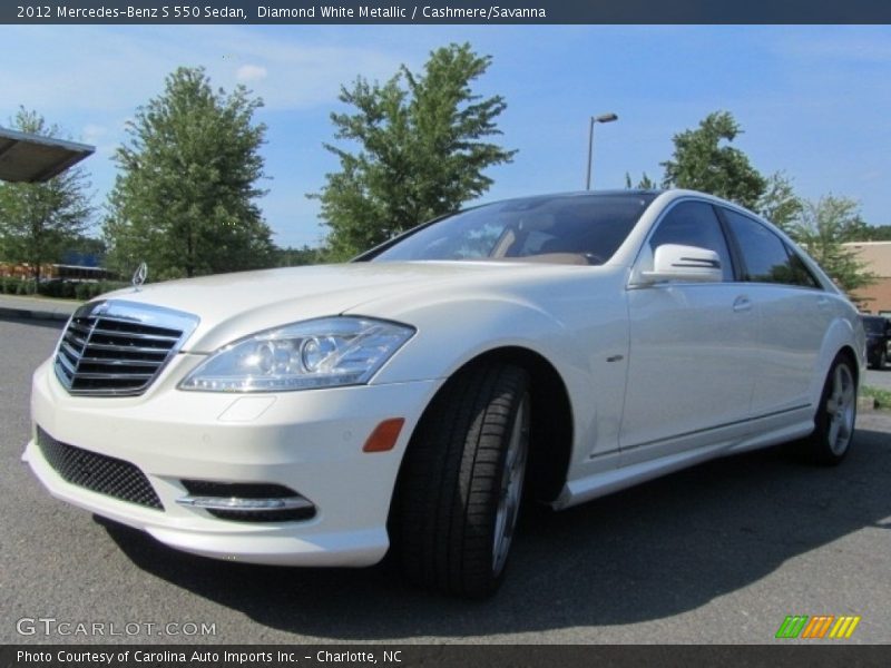 Diamond White Metallic / Cashmere/Savanna 2012 Mercedes-Benz S 550 Sedan