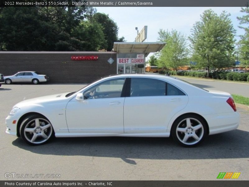 Diamond White Metallic / Cashmere/Savanna 2012 Mercedes-Benz S 550 Sedan