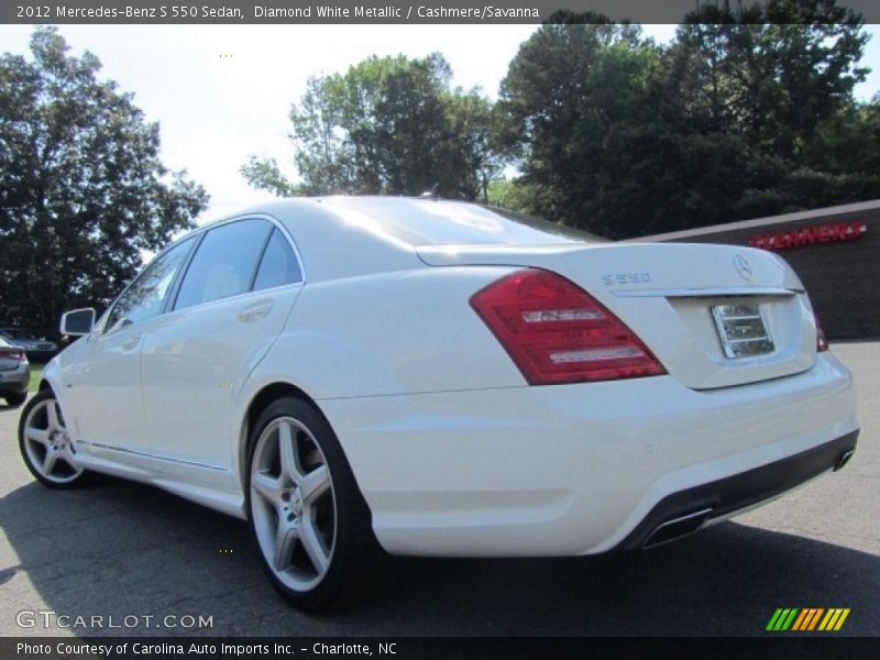 Diamond White Metallic / Cashmere/Savanna 2012 Mercedes-Benz S 550 Sedan