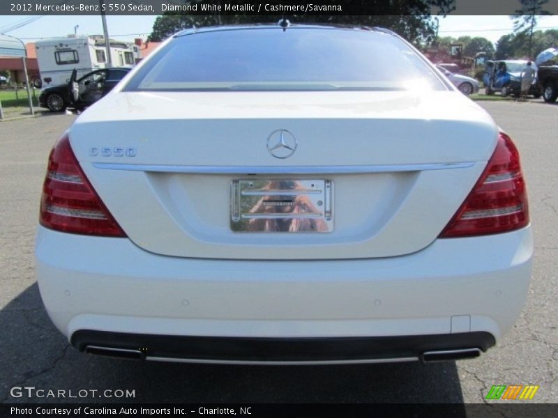 Diamond White Metallic / Cashmere/Savanna 2012 Mercedes-Benz S 550 Sedan