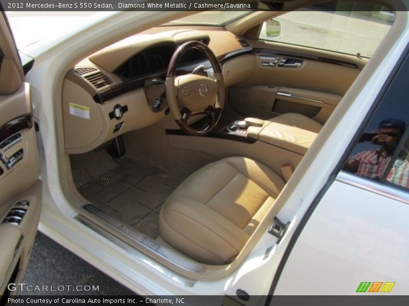 Diamond White Metallic / Cashmere/Savanna 2012 Mercedes-Benz S 550 Sedan