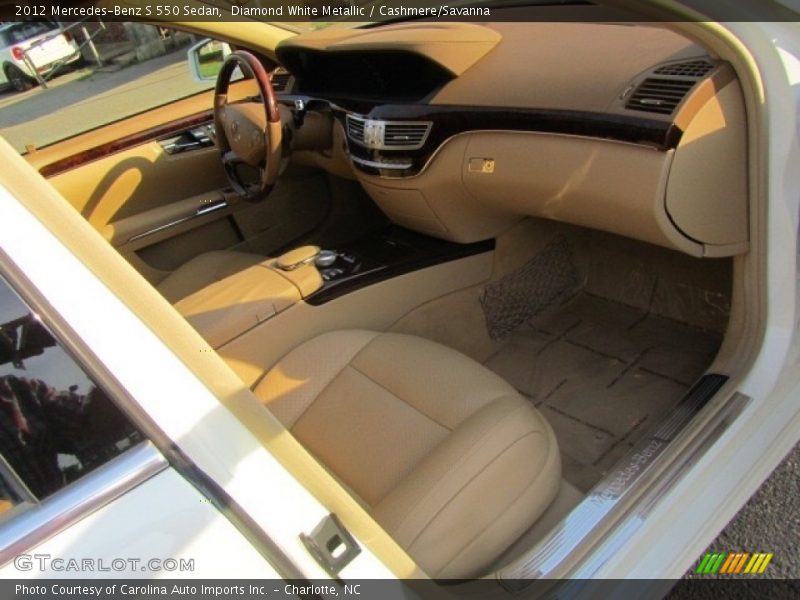 Diamond White Metallic / Cashmere/Savanna 2012 Mercedes-Benz S 550 Sedan