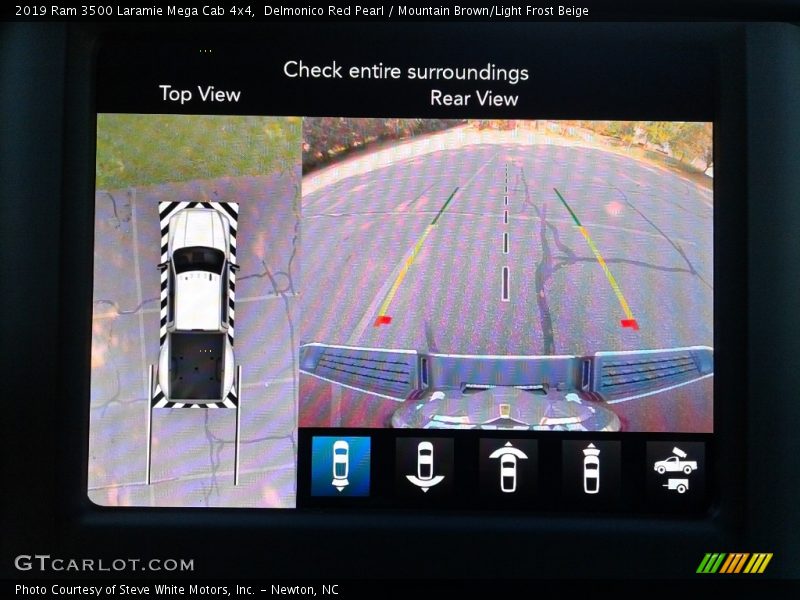 Delmonico Red Pearl / Mountain Brown/Light Frost Beige 2019 Ram 3500 Laramie Mega Cab 4x4