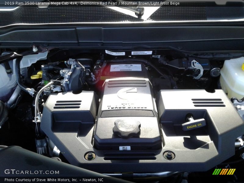 Delmonico Red Pearl / Mountain Brown/Light Frost Beige 2019 Ram 3500 Laramie Mega Cab 4x4